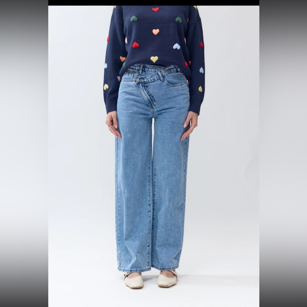 FROM PARIS FRANCE CHIC WIDE LEG JEANS